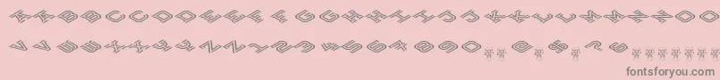 HokjesgeestCubeTopCCW Font – Gray Fonts on Pink Background