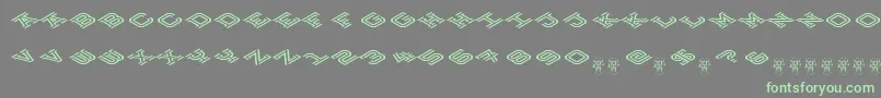 HokjesgeestCubeTopCCW Font – Green Fonts on Gray Background