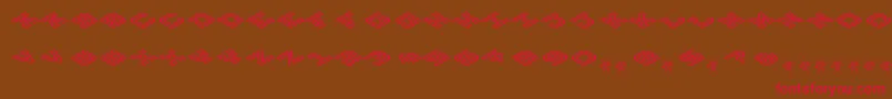 HokjesgeestCubeTopCCW Font – Red Fonts on Brown Background