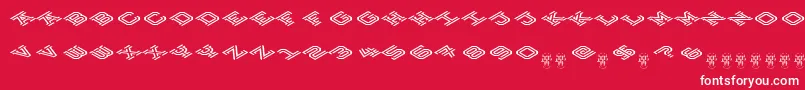 HokjesgeestCubeTopCCW Font – White Fonts on Red Background