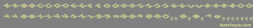 HokjesgeestCubeTopCCW Font – Yellow Fonts on Gray Background