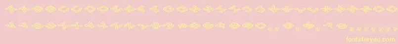 HokjesgeestCubeTopCCW Font – Yellow Fonts on Pink Background