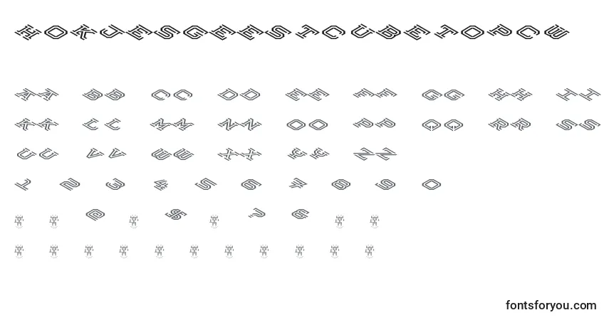 Czcionka HokjesgeestCubeTopCW – alfabet, cyfry, specjalne znaki