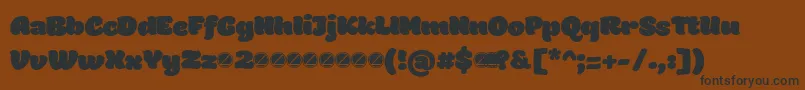 Holden Fat trial Font – Black Fonts on Brown Background