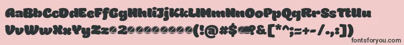 Holden Fat trial Font – Black Fonts on Pink Background