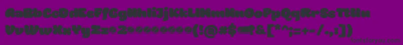 Holden Fat trial Font – Black Fonts on Purple Background