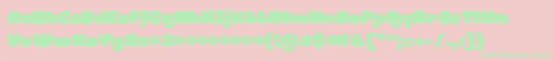 Holden Fat trial Font – Green Fonts on Pink Background
