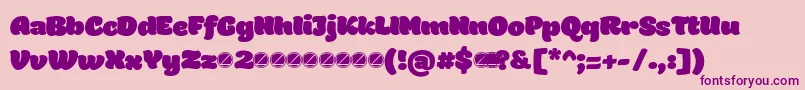 Holden Fat trial Font – Purple Fonts on Pink Background