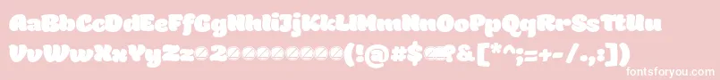 Holden Fat trial Font – White Fonts on Pink Background