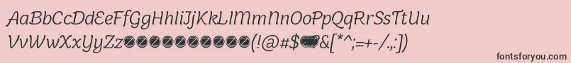 Holden Light Italic trial Font – Black Fonts on Pink Background
