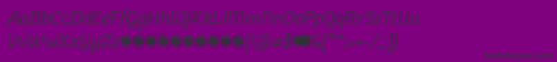 Holden Light Italic trial-Schriftart – Schwarze Schriften auf violettem Hintergrund