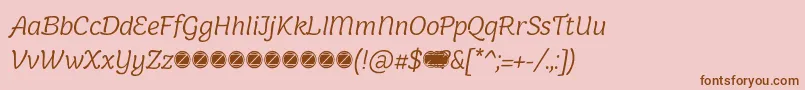 Holden Light Italic trial Font – Brown Fonts on Pink Background