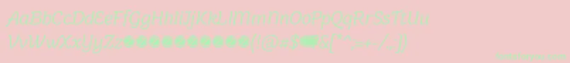 Holden Light Italic trial Font – Green Fonts on Pink Background