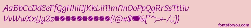 fuente Holden Light Italic trial – Fuentes Moradas Sobre Fondo Rosa