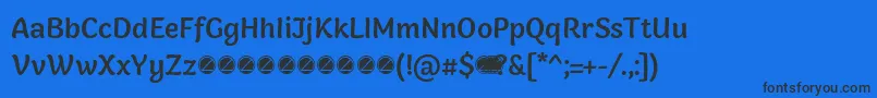 Holden Medium trial Font – Black Fonts on Blue Background