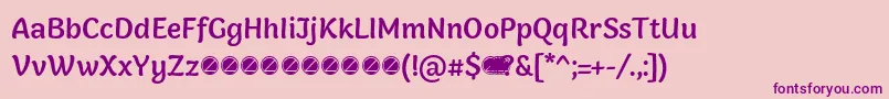 Holden Medium trial-Schriftart – Violette Schriften auf rosa Hintergrund