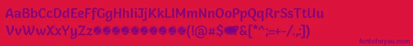 Holden Medium trial Font – Purple Fonts on Red Background