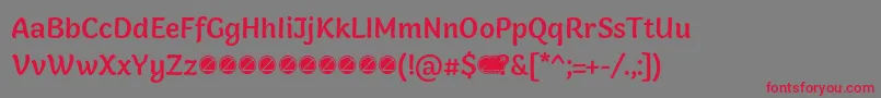 Holden Medium trial Font – Red Fonts on Gray Background