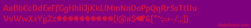 Holden Medium trial Font – Red Fonts on Purple Background
