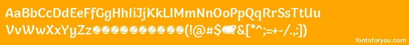 Holden Medium trial Font – White Fonts on Orange Background
