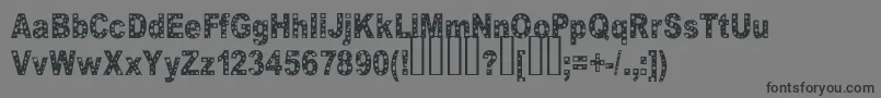 Hole Font – Black Fonts on Gray Background