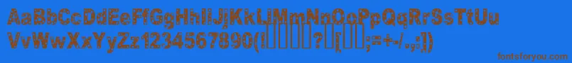 Hole Font – Brown Fonts on Blue Background