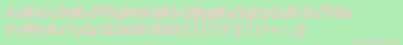 フォントHole – 緑の背景にピンクのフォント