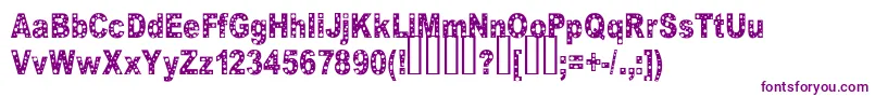 Hole-fontti – violetit fontit valkoisella taustalla