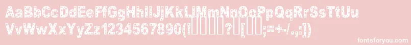 Hole Font – White Fonts on Pink Background