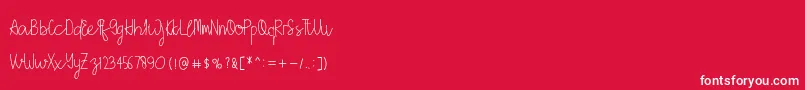 Fonte HoleaScript – fontes brancas em um fundo vermelho