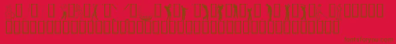 HOLEO    Font – Brown Fonts on Red Background