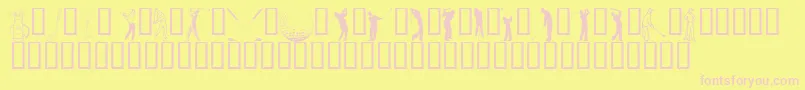HOLEO    Font – Pink Fonts on Yellow Background