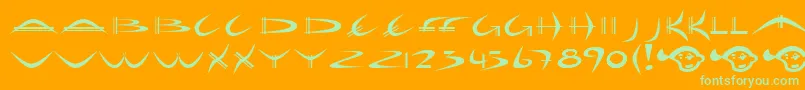 HOLIB    Font – Green Fonts on Orange Background