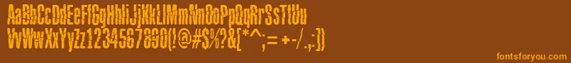 BabalusaCutFont Font – Orange Fonts on Brown Background