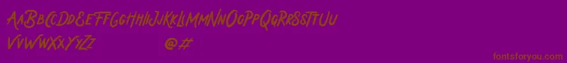 Holiday In Monday Font – Brown Fonts on Purple Background