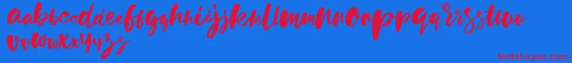 holiday sun demo version Font – Red Fonts on Blue Background