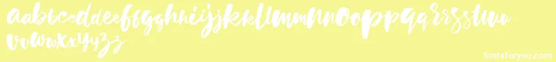 holiday sun demo version Font – White Fonts on Yellow Background