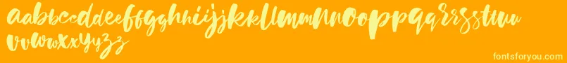 holiday sun demo version Font – Yellow Fonts on Orange Background