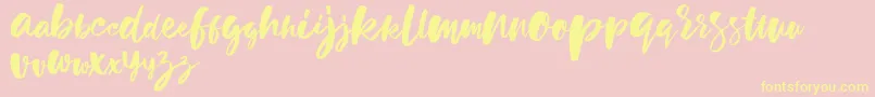 holiday sun demo version-Schriftart – Gelbe Schriften auf rosa Hintergrund