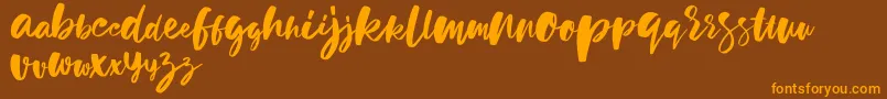 holiday sun demo version Font – Orange Fonts on Brown Background