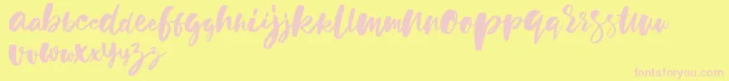 holiday sun demo version Font – Pink Fonts on Yellow Background