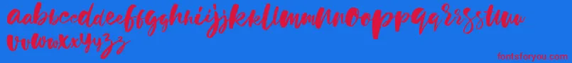 holiday sun demo version-Schriftart – Rote Schriften auf blauem Hintergrund