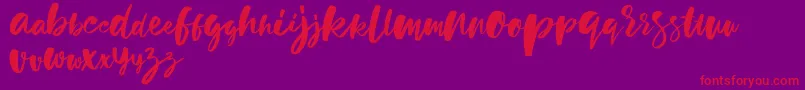 holiday sun demo version Font – Red Fonts on Purple Background