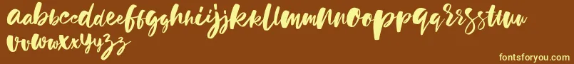 holiday sun demo version Font – Yellow Fonts on Brown Background