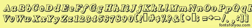 HOLIDAY Font – Black Fonts on Yellow Background