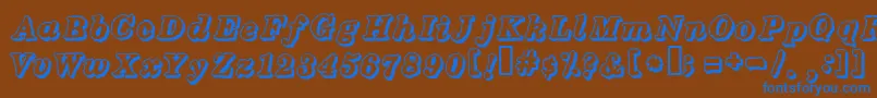 HOLIDAY Font – Blue Fonts on Brown Background