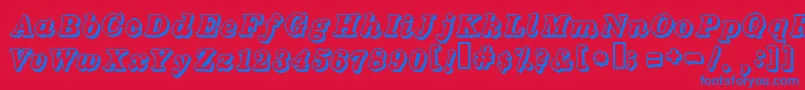 HOLIDAY Font – Blue Fonts on Red Background