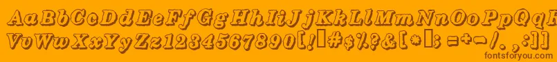 HOLIDAY Font – Brown Fonts on Orange Background