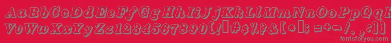 HOLIDAY Font – Gray Fonts on Red Background