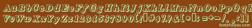HOLIDAY Font – Green Fonts on Brown Background